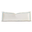 Linea Velvet Ribbon Grand Sham In Ivory & Azure
