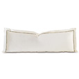 Linea Velvet Ribbon Grand Sham In Ivory & Oliva