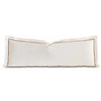 Linea Velvet Ribbon Grand Sham In Ivory & Shiraz