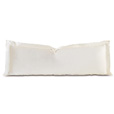Linea Velvet Ribbon Grand Sham In Ivory & White