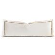 Linea Velvet Ribbon Grand Sham In Ivory & Walnut