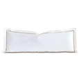 Linea Velvet Ribbon Grand Sham In White & Aloe