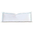 Linea Velvet Ribbon Grand Sham In White & Azure