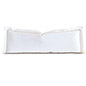 Linea Velvet Ribbon Grand Sham In White & Ecru