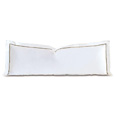 Linea Velvet Ribbon Grand Sham In White & Oliva