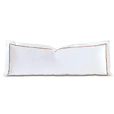 Linea Velvet Ribbon Grand Sham In White & Walnut