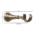 Metallo Brushed Brass Adjustable Bracket