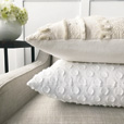 Justina Fringe Decorative Pillow In Ivory