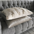 Reflection Metallic Decorative Pillow In Champagne