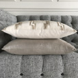 Reflection Metallic Decorative Pillow In Champagne