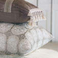Dodie Embroidered Decorative Pillow In Pebble