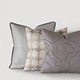 Dodie Embroidered Decorative Pillow In Pebble