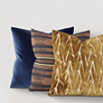 Plush Velvet Decorative Pillow In Denim