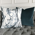 Plush Velvet Decorative Pillow In Ocean