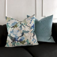 Uma Velvet Decorative Pillow In Teal