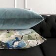 Uma Velvet Decorative Pillow In Teal