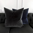 Uma Velvet Decorative Pillow In Charcoal