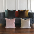 Uma Velvet Decorative Pillow In Pink