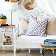 Glory Watercolor Decorative Pillow In Spa