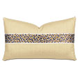 Folly Embroidered Border Decorative Pillow in Sand