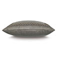 Salazar Metallic Border Decorative Pillow in Slate