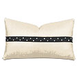 Salazar Pearl Nailhead Decorative Pillow in Cream