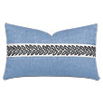 Saturn Leaf Border Decorative Pillow in Indigo