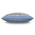 Saturn Leaf Border Decorative Pillow in Indigo