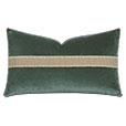 Uma Metallic Border Decorative Pillow  in Pine