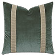 Uma Metallic Border Decorative Pillow in Pine