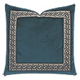 Uma Greek Key Border Decorative Pillow in Pacific