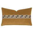 Uma Meander Border Decorative Pillow in Gold