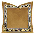 Uma Meander Border Decorative Pillow in Gold