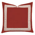 Uma Ogee Border Decorative Pillow  in Rust