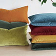 Uma Velvet Decorative Pillow in Emerald