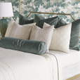 Mint Punch Velvet Accent Pillow In Dark Green