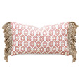 Mint Punch Botanical Accent Pillow In Salmon