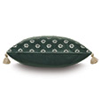 Mint Punch Lasercut Accent Pillow In Dark Green