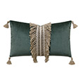Mint Punch Velvet Accent Pillow In Dark Green