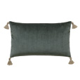 Mint Punch Velvet Accent Pillow In Dark Green