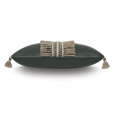 Mint Punch Velvet Accent Pillow In Dark Green