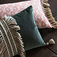 Mint Punch Velvet Accent Pillow In Dark Green