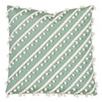 Cove Ball Trim Decorative Pillow in Celadon