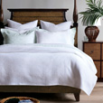 Honeydew Matelasse Euro Sham In White