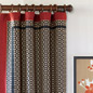 Shoji Black Curtain Panel Right