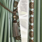 Anthemion Ocean/Brown Curtain Panel