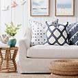 Castaway Diagonal Trim Decorative Pillow