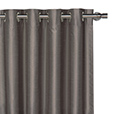 Edris Faux Silk Curtain Panel in Granite