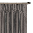 Edris Faux Silk Curtain Panel in Granite