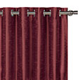 Edris Faux Silk Curtain Panel in Cranberry